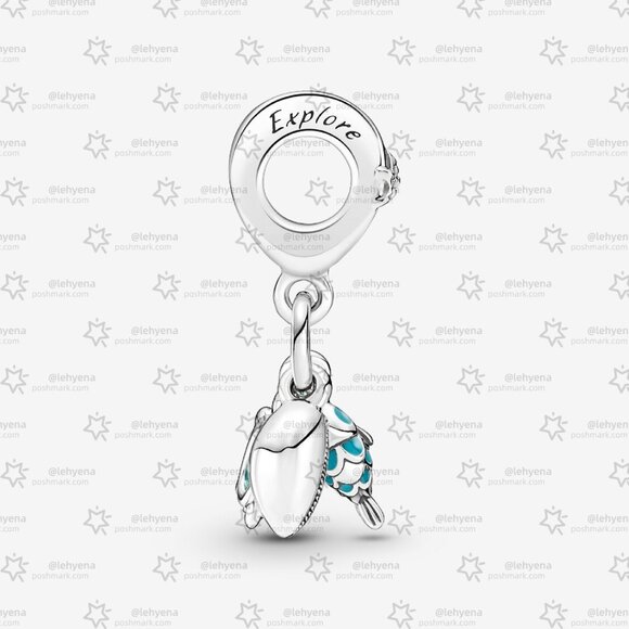 Pandora Fish, Sea Turtle & Conch Triple Dangle Charm - Picture 4 of 6